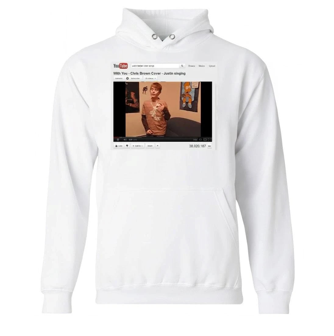 Justin Bieber Wearing With You Chris Brown Shirt