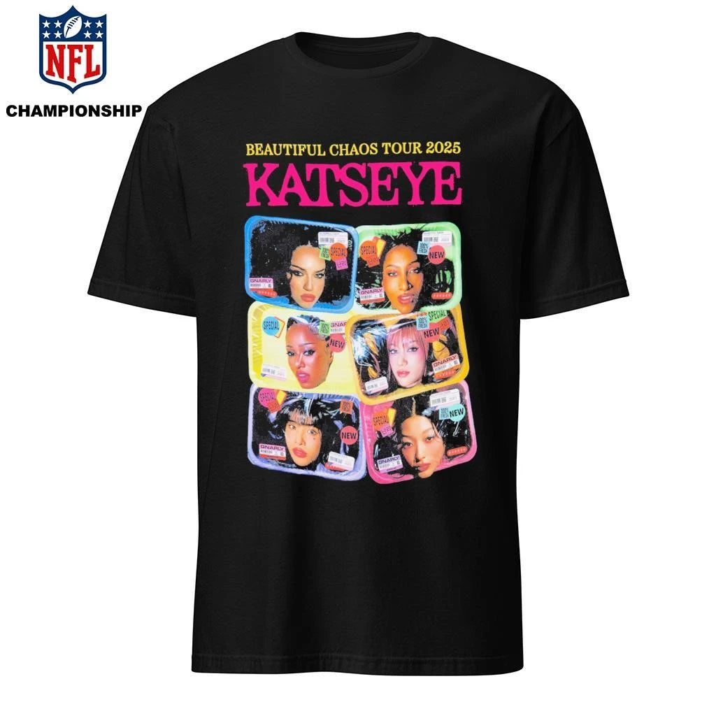 Katseye Beautiful Chaos Tour 2025 Merch Collection Member Visuals Routing Shirt