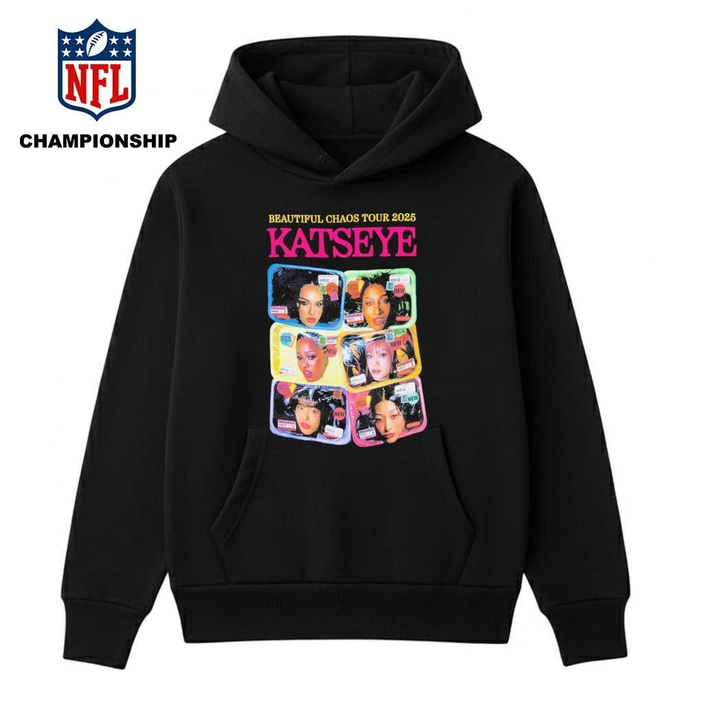 Katseye Beautiful Chaos Tour 2025 Merch Collection Member Visuals Routing Shirt