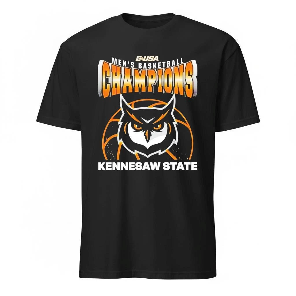 Kennesaw State Owls Champions C USA Men’s Basketball Tournament 2026 Mascot Shirt