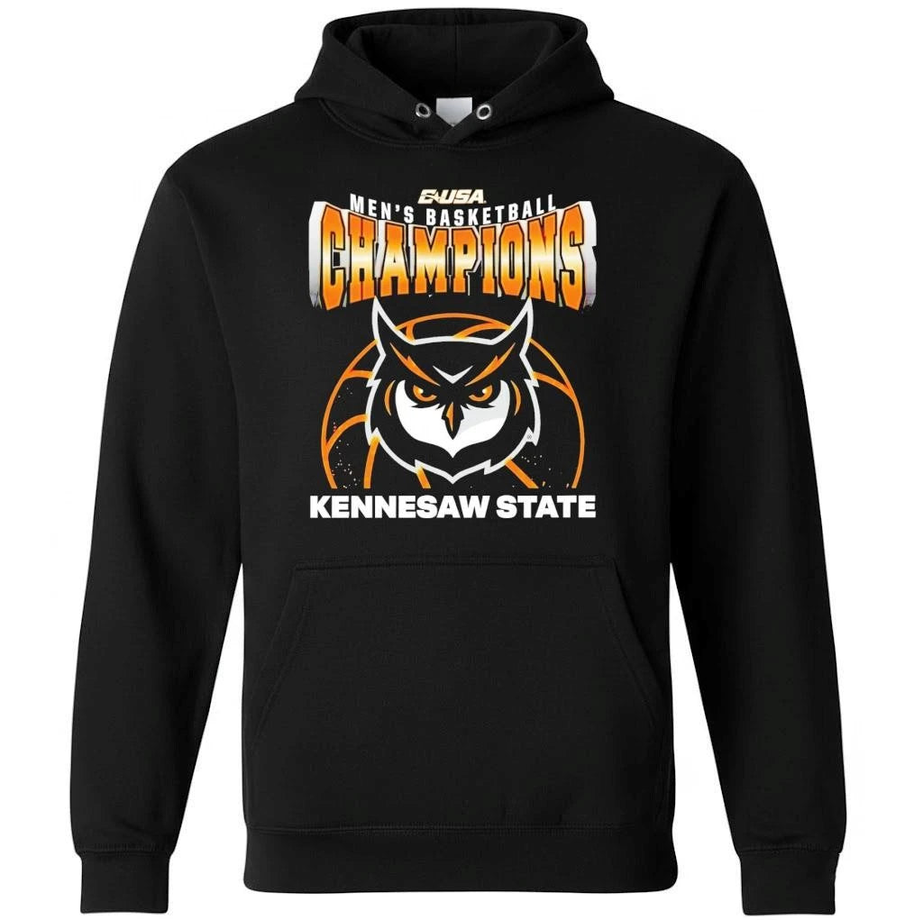 Kennesaw State Owls Champions C USA Men’s Basketball Tournament 2026 Mascot Shirt