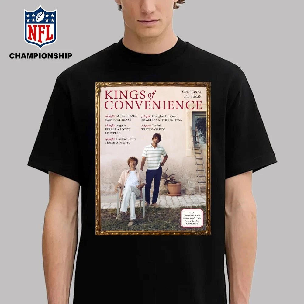Kings Of Convenience Turne Estiva Italian Tour 2026 Poster Shirt