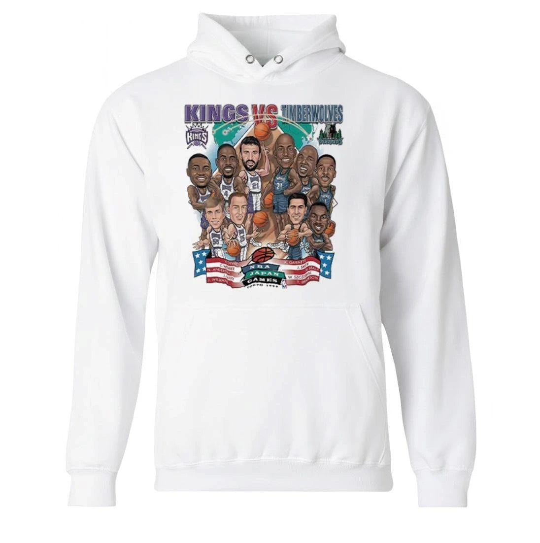 Kings Vs Timberwolves NBA Japan Games Tokyo 1999 Shirt