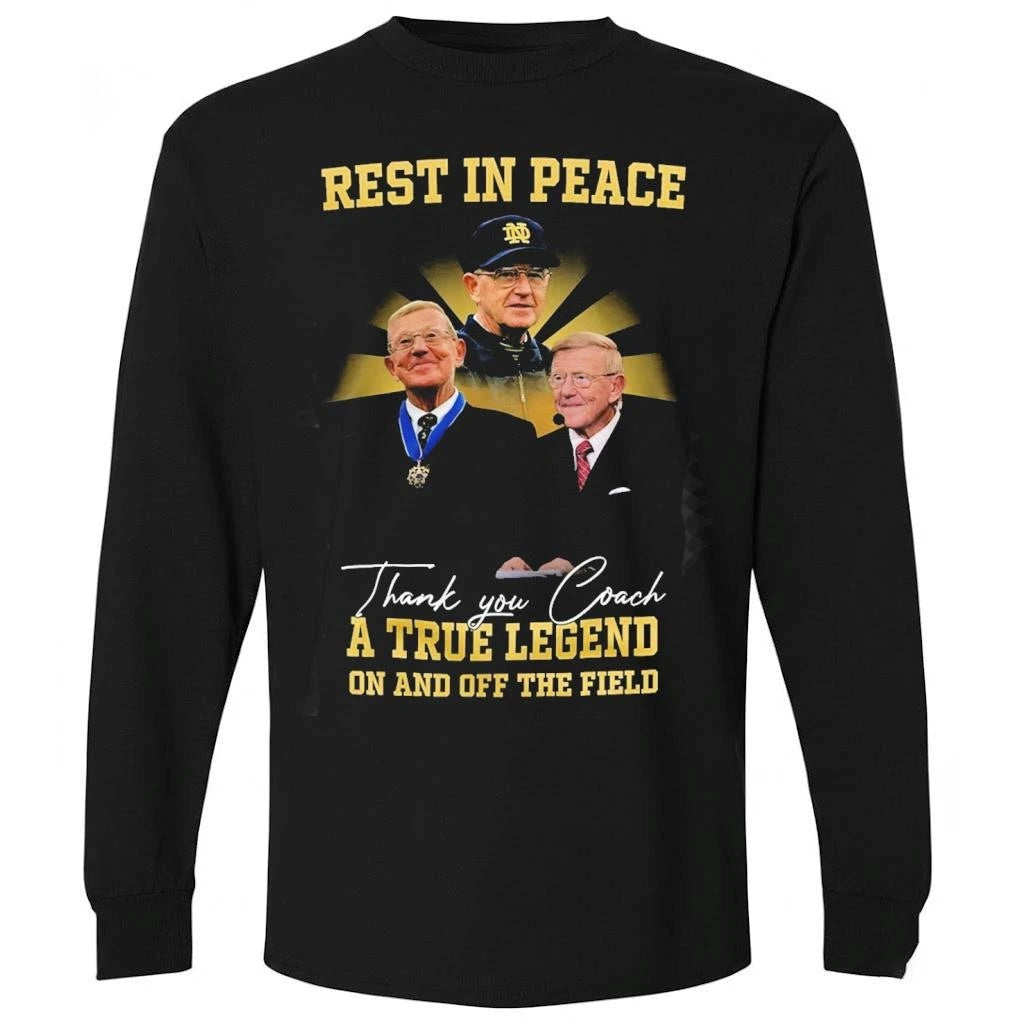 Lou Holtz Memorial Tribute Shirt 2026 Rest In Peace Coach Legend Shirt
