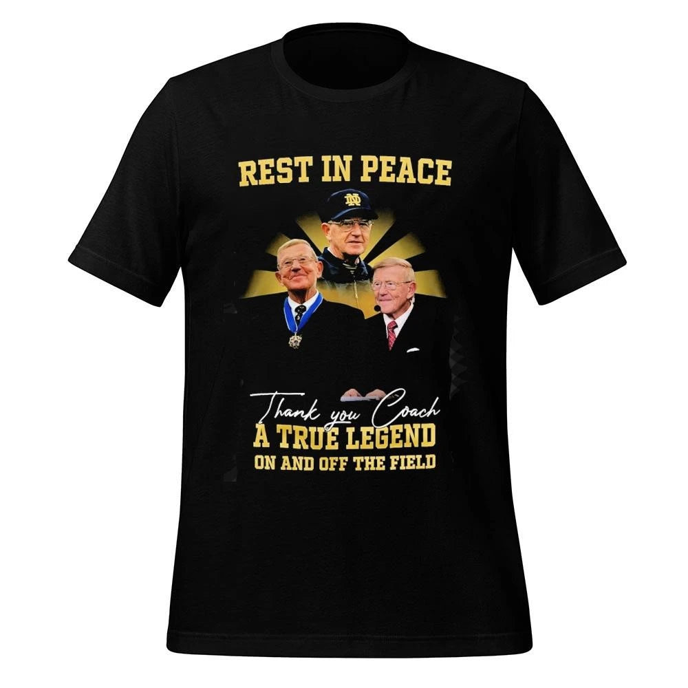 Lou Holtz Memorial Tribute Shirt 2026 Rest In Peace Coach Legend Shirt