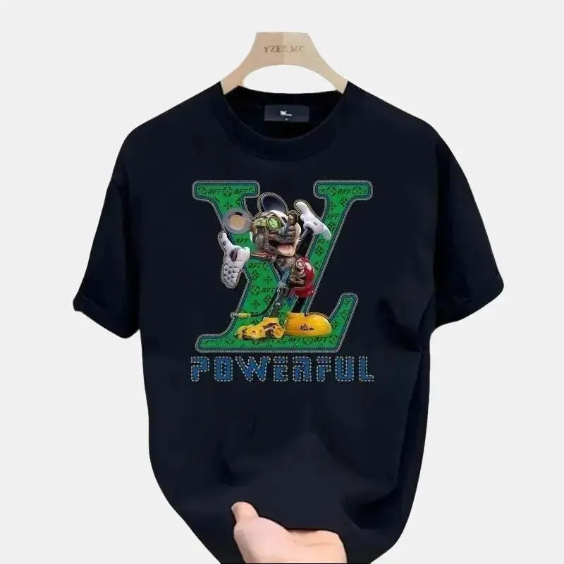 lvlv powerful T-shirt, MEN'S cotton summer cute T-shirt luxury, Y2K shirt, gift idea, Chic Hoodie, Sweatshirt
