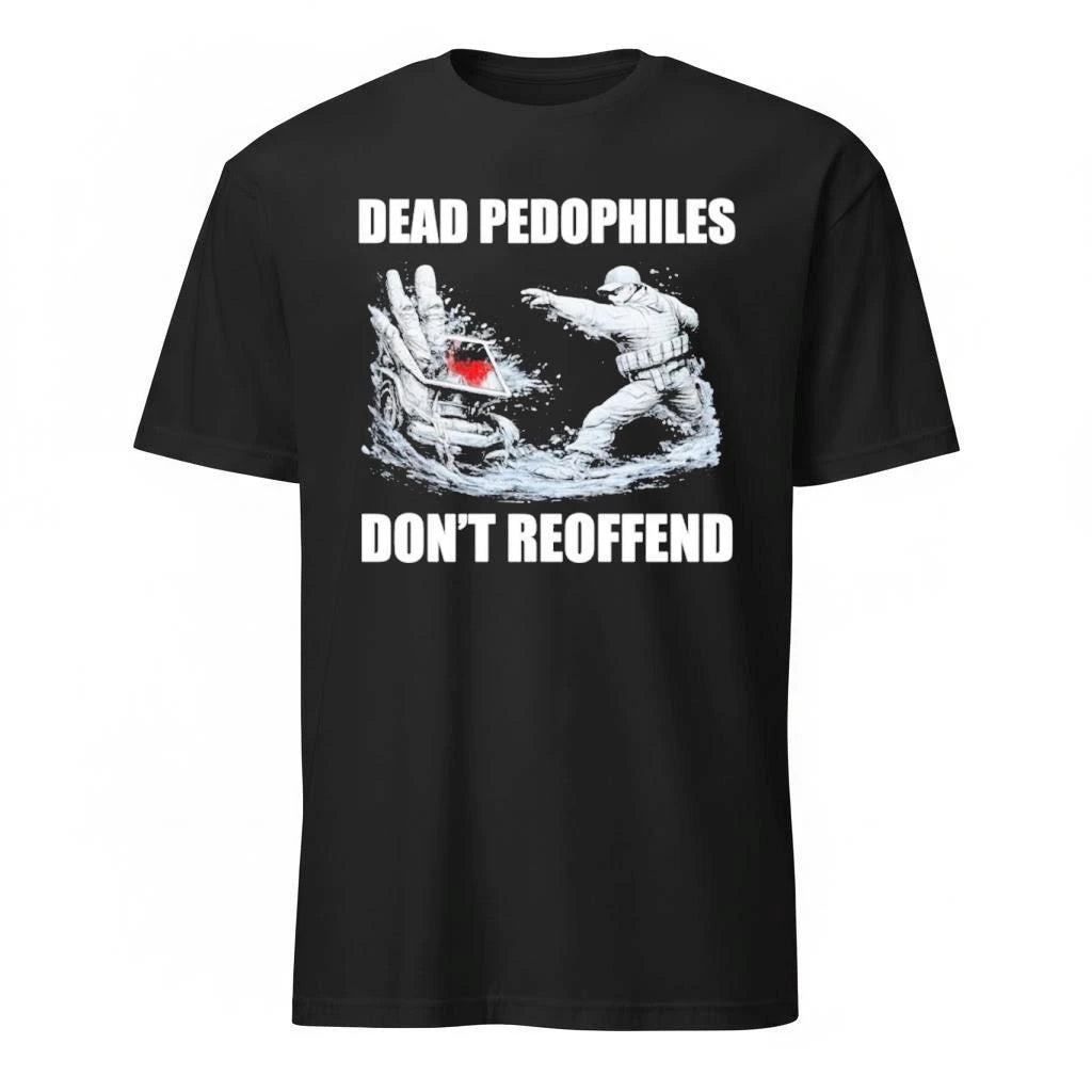 MagaMeg wearing Dead Pedophiles Don’t Reoffend Shirt
