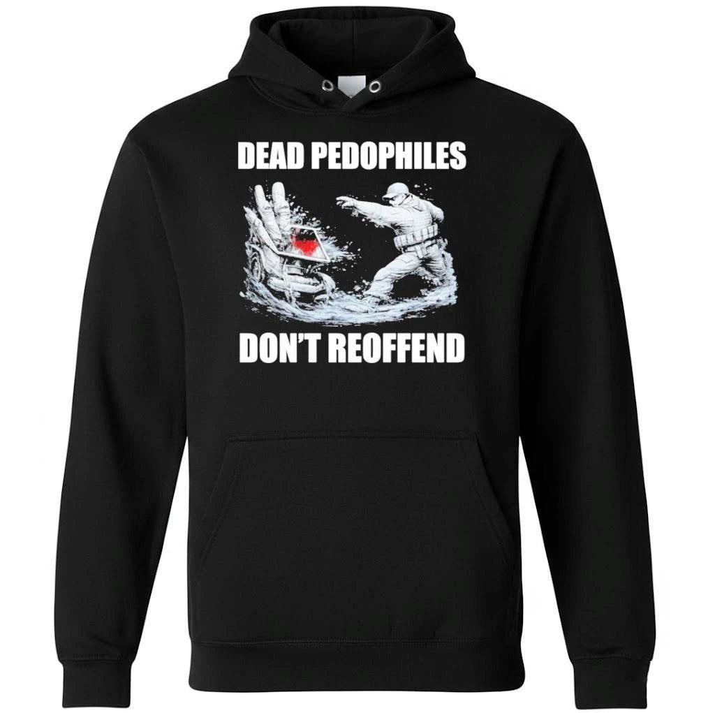 MagaMeg wearing Dead Pedophiles Don’t Reoffend Shirt