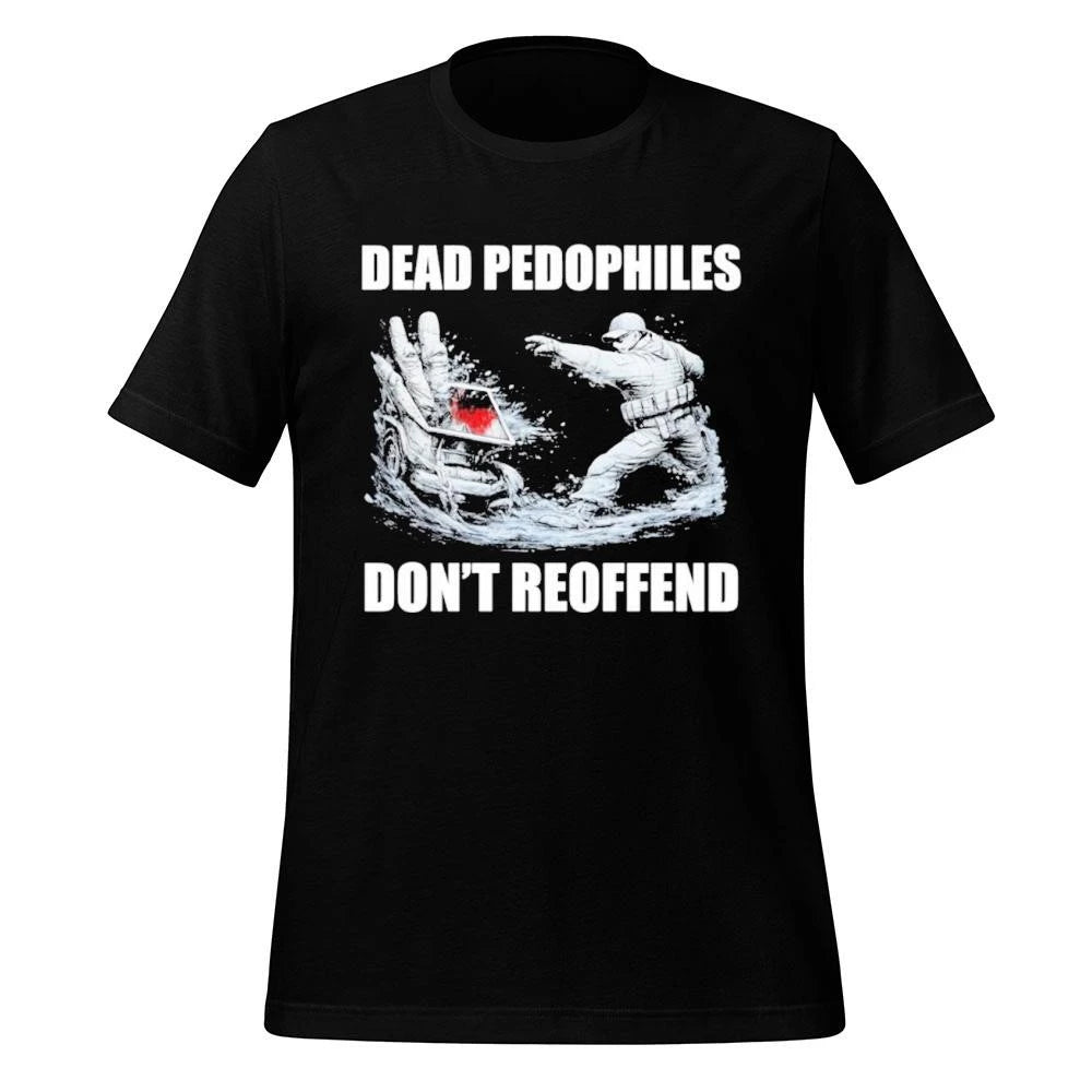 MagaMeg wearing Dead Pedophiles Don’t Reoffend Shirt