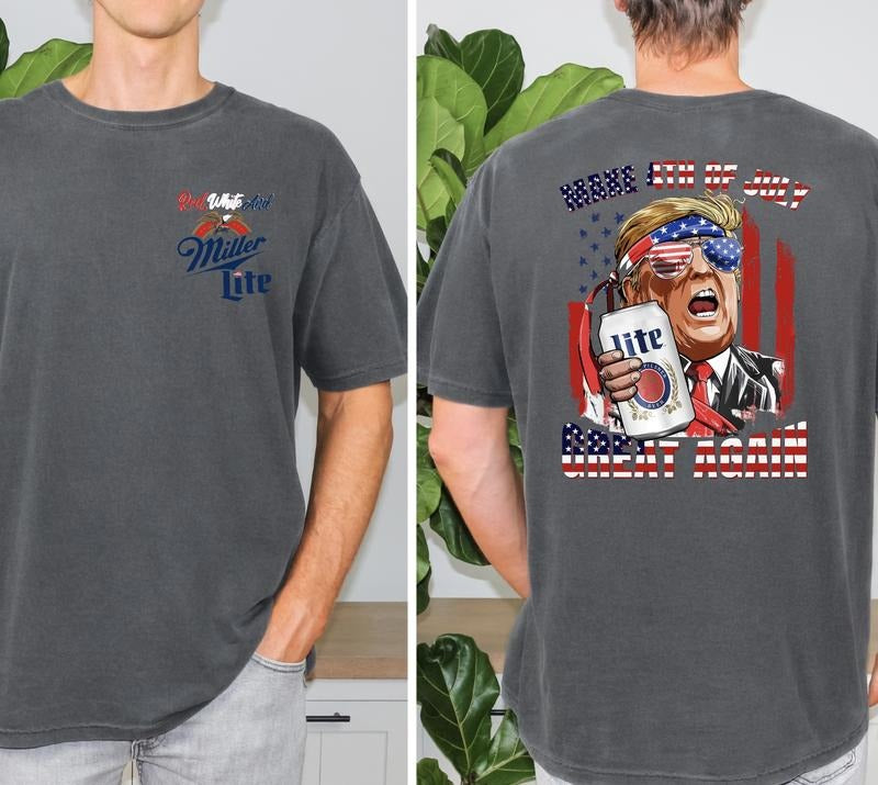make 4th of july great again tshirt Cotton Man Hoodie, Sweatshirt | HypeDripTees.com