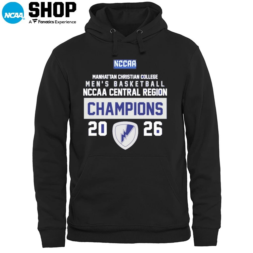 Manhattan Christian College Men’s Basketball 2026 NCCAA Central Region Champions T-Shirt