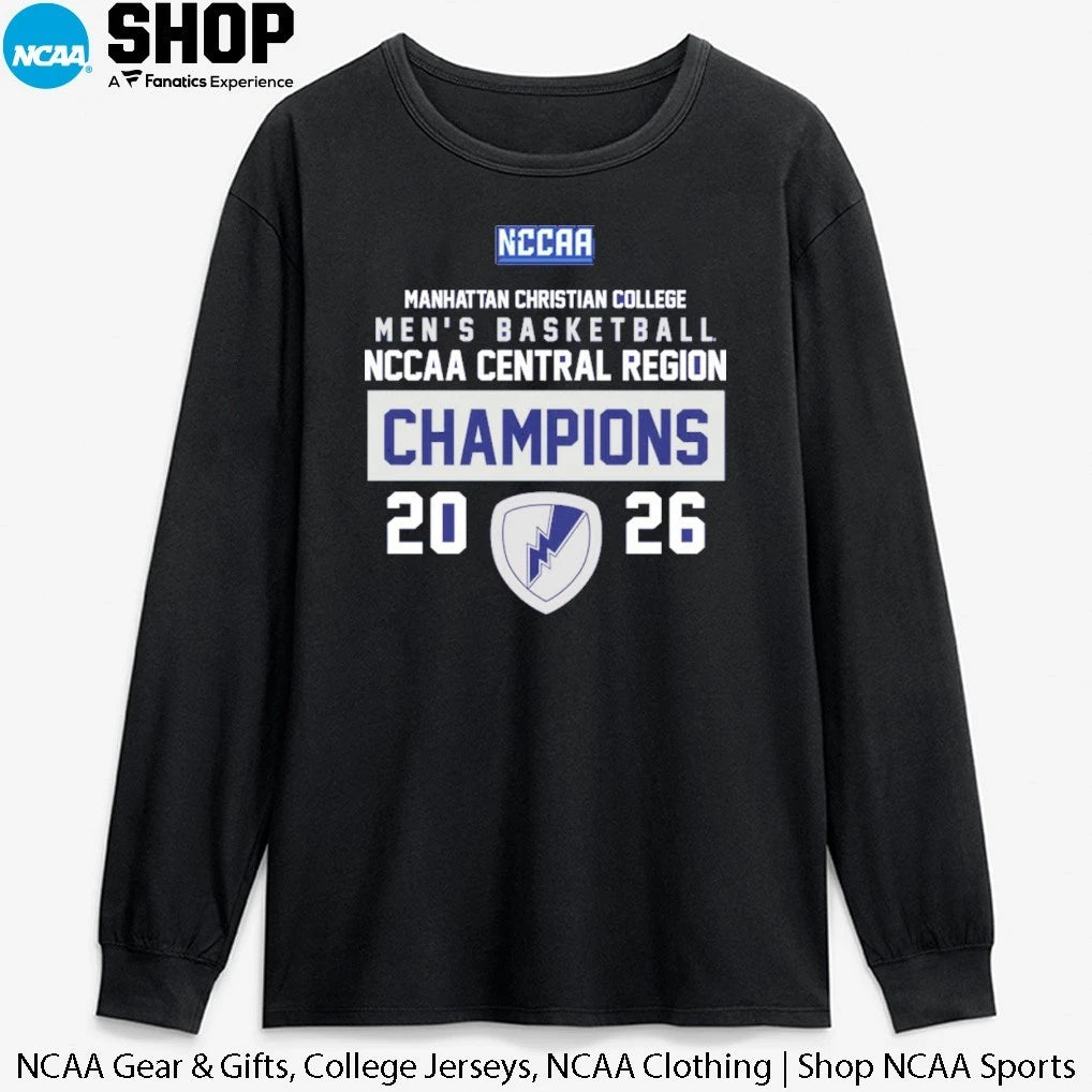 Manhattan Christian College Men’s Basketball 2026 NCCAA Central Region Champions T-Shirt