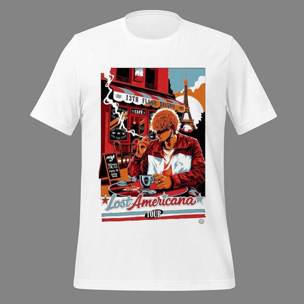 MGK Paris Feb 27 2026 Lost Americana Tour Poster Shirt