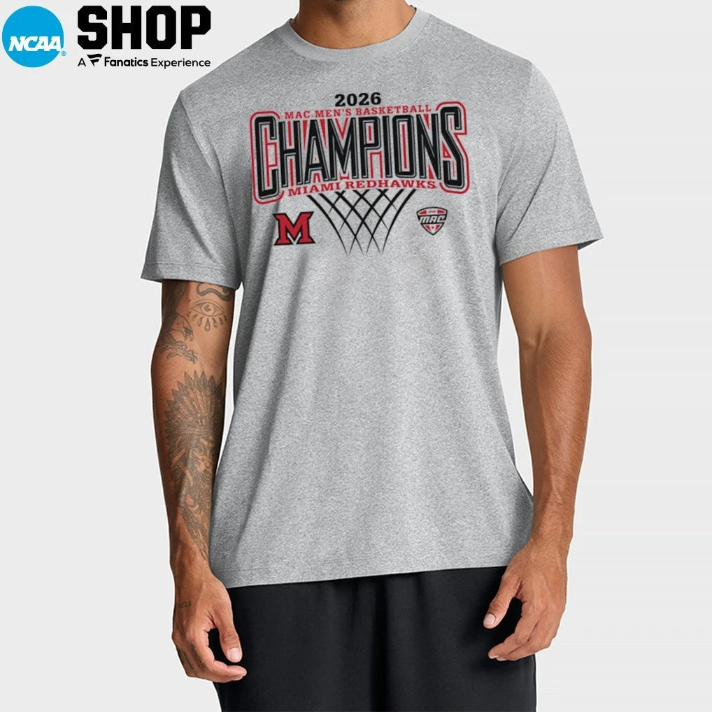 Miami RedHawks 2026 MAC Men’s Basketball Regular Season Champions T-Shirt