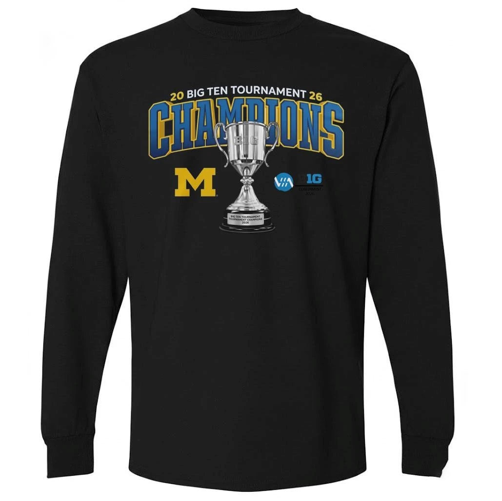 Michigan Wolverines 2026 Big Ten Men’s Ice Hockey Tournament Champions Shirt