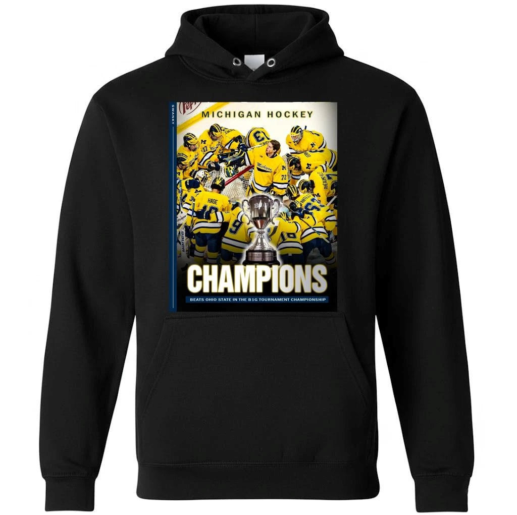 Michigan Wolverines Men’s Ice Hockey 2026 Big 10 Tournament Champions Shirt