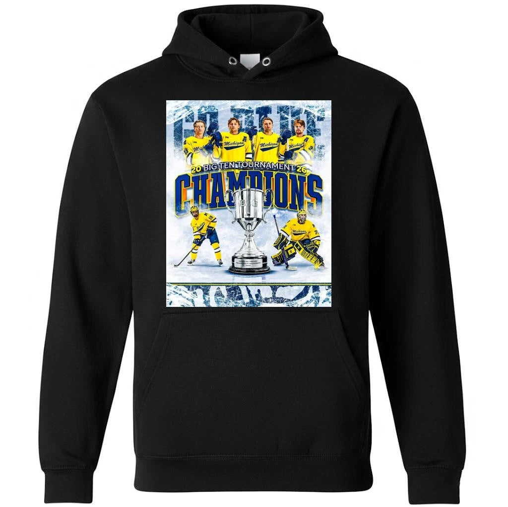 Michigan Wolverines Men’s Ice Hockey 2026 Big Ten Tournament Champions Shirt