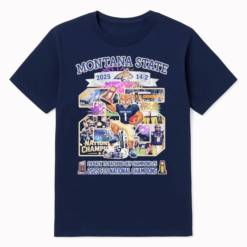 Montana State 2025 FCS National Champions Winner Vintage Mascot Shirt