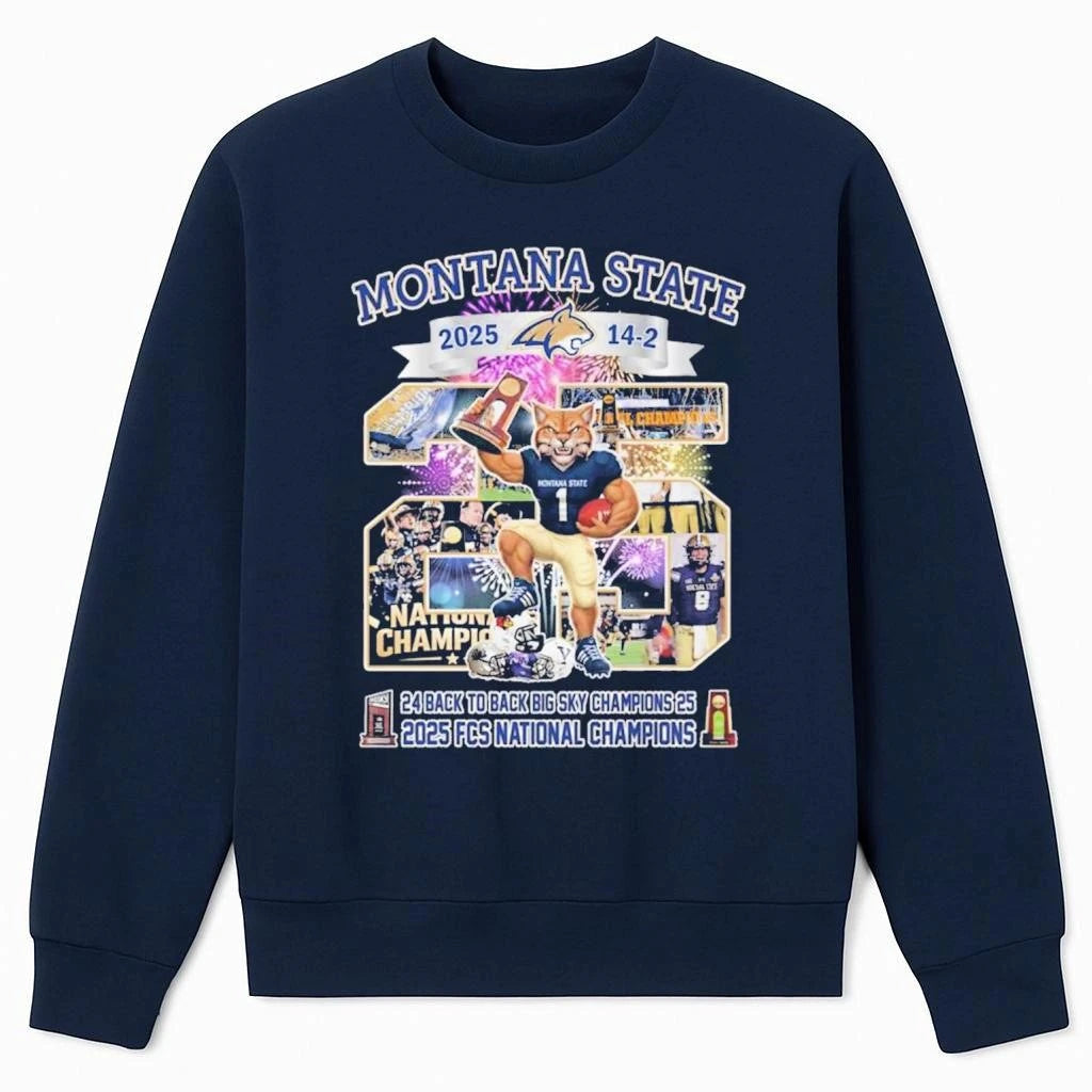 Montana State 2025 FCS National Champions Winner Vintage Mascot Shirt