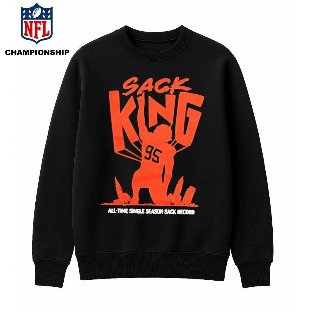 Myles Garrett Cleveland Browns Sack King All Time Single Season Sack Record Shirt