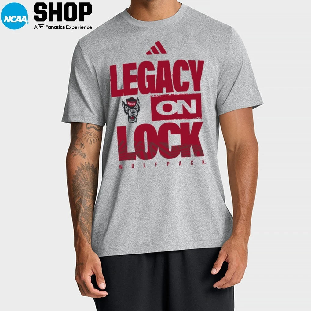 N.C. State Wolfpack 2026 Legacy On Lock March Madness T-Shirt