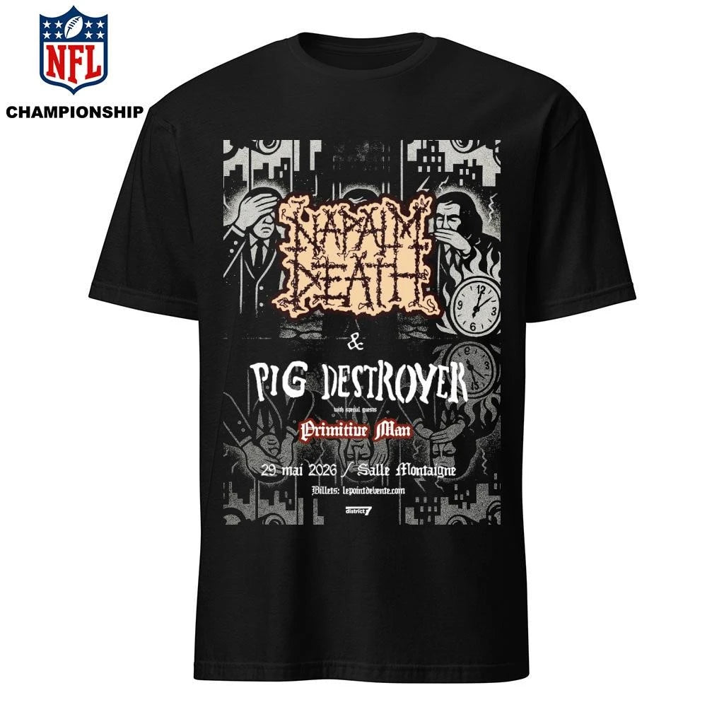 Napalm Death Summer Tour 2026 Poster Shirt
