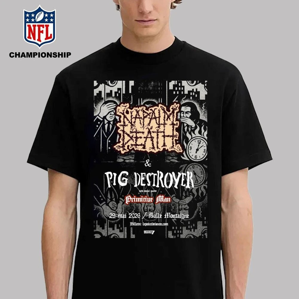 Napalm Death Summer Tour 2026 Poster Shirt