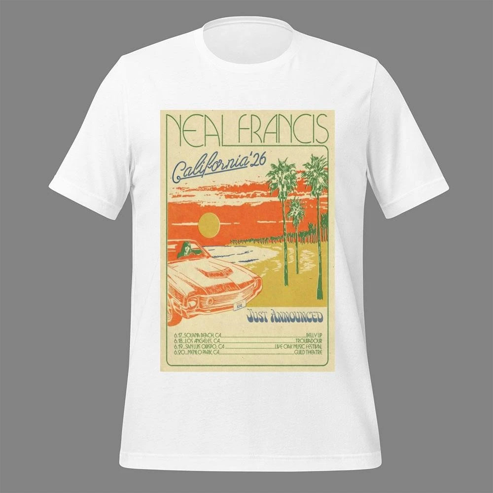 Neal Francis Tour California 2026 Poster Shirt