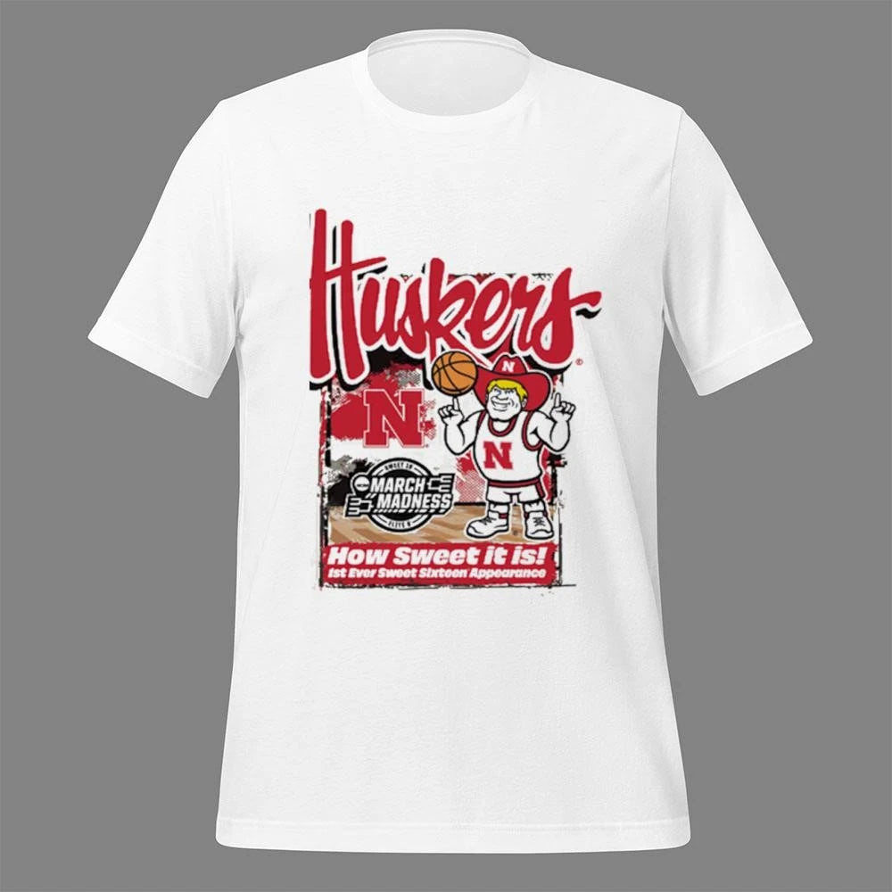 Nebraska Cornhuskers 2026 NCAA March Madness First Ever Sweet 16 Shirt