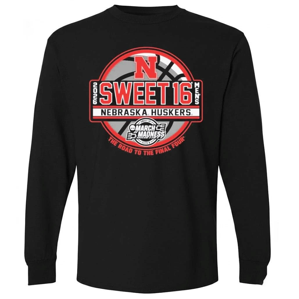 Nebraska Huskers Men’s Basketball 2026 Sweet 16 Shirt