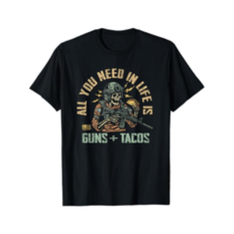 need   is guns and tacos skull food t shirt   t shirt   staple gift for men women dad mom friends black Hoodie, Sweatshirt