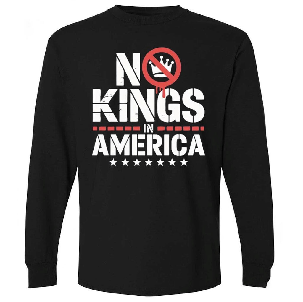 No Kings In America Patriotic Political Statement Shirt