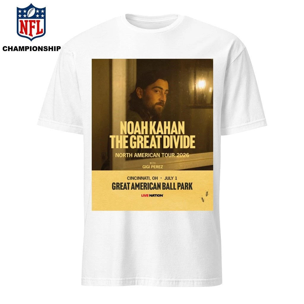 Noah Kahan The Great Divide North American Tour 2026 Poster With Special Guest Gigi Perez Shirt