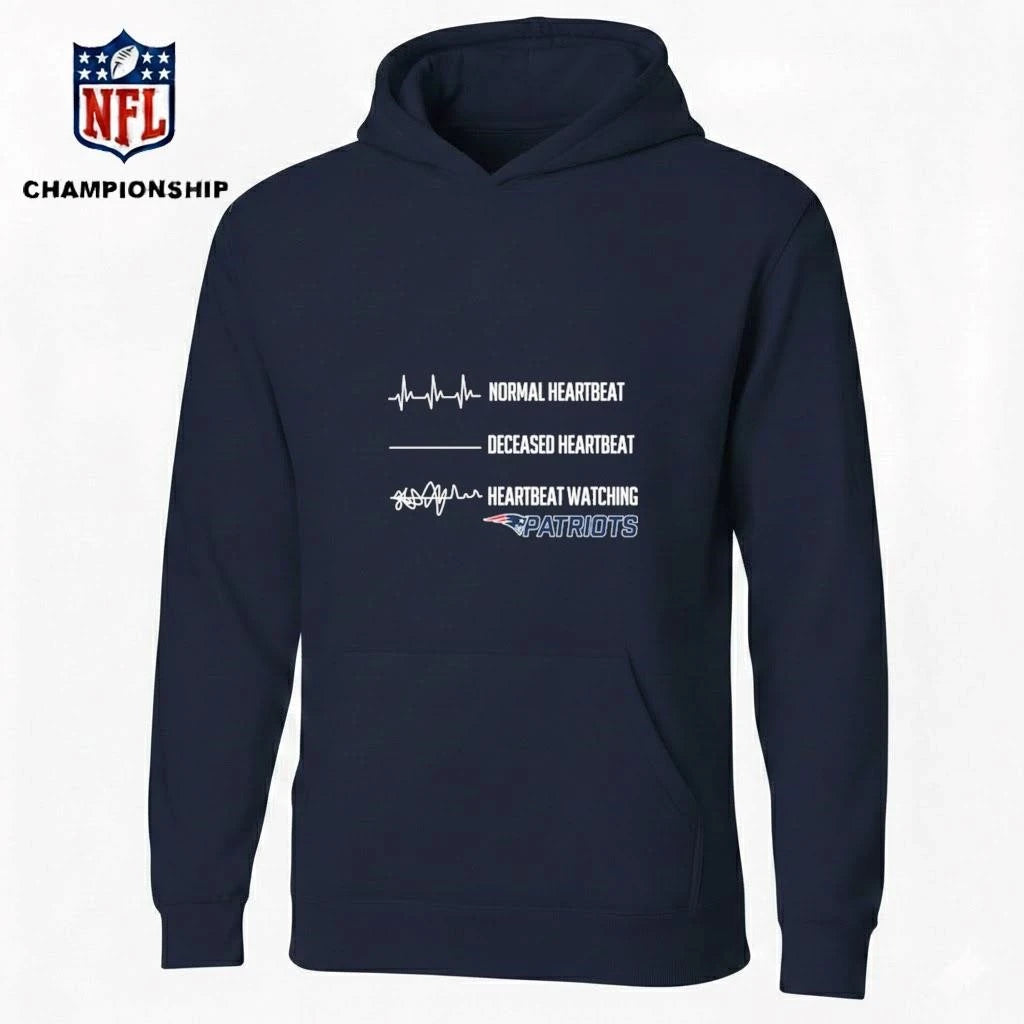 Normal Heartbeat Deceased Heartbeat Heartbeat Watching Patriots Shirt
