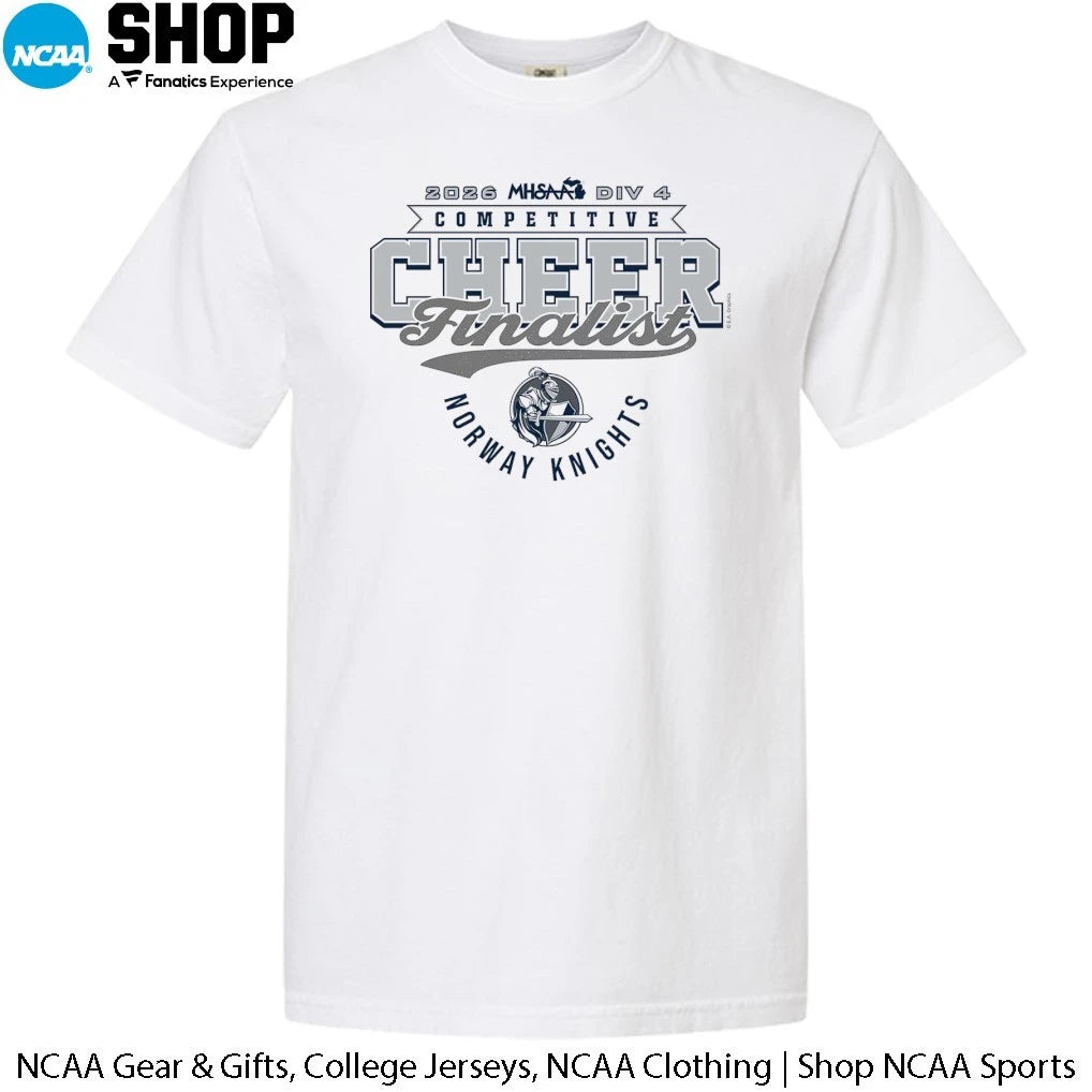Norway Knights 2026 MHSAA DIV 4 Competitive Cheer Finalist T-Shirt