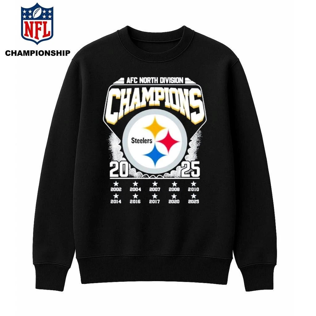 Official AFC North Division Champions 2025 Steelers Shirt