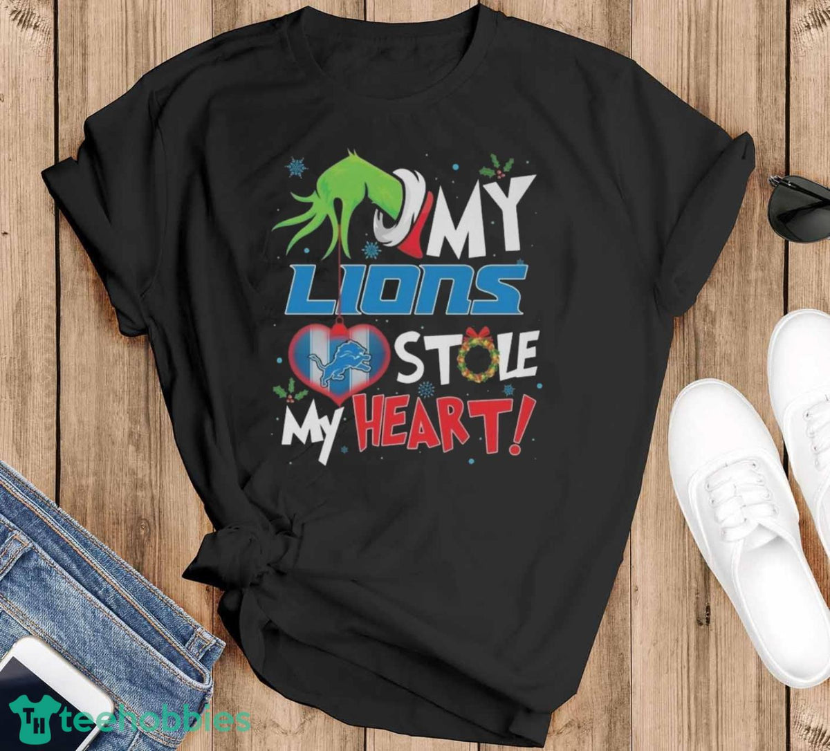 Grinch Hand My Detroit Lions Stole My Heart Football 2024 Shirt