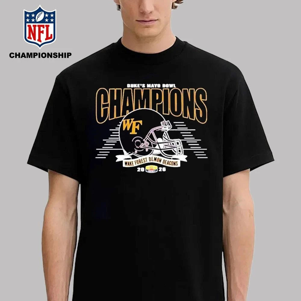Official Wake Forest Demon Deacons 2026 Duke’s Mayo Bowl Champions classic Shirt