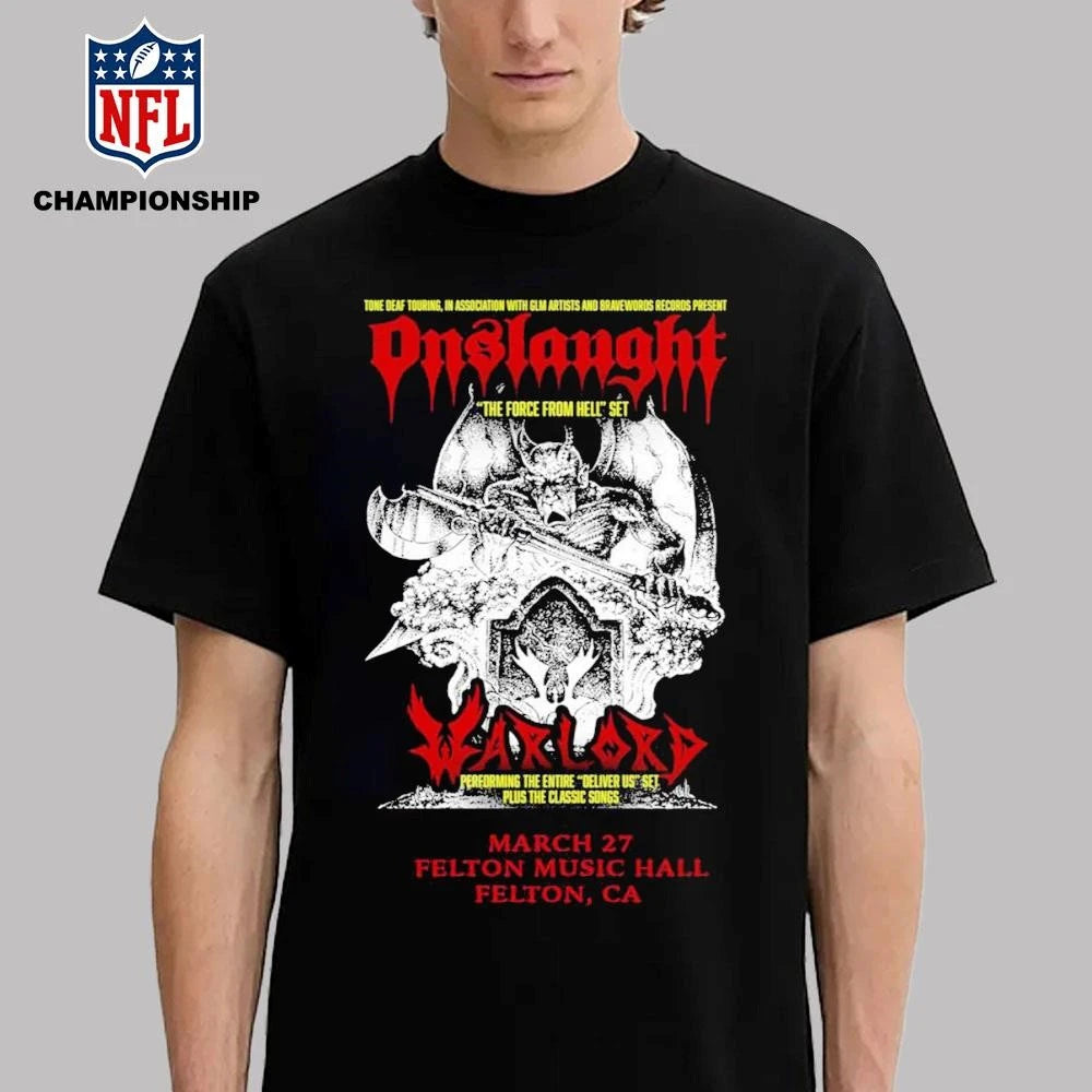 Onslaught Mar 27 2026 Felton Music Hall Felton CA Poster Shirt