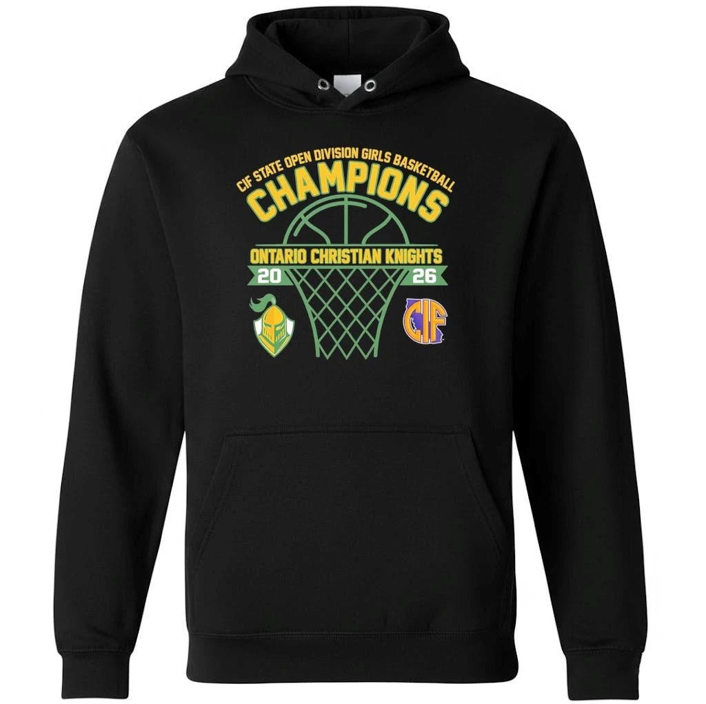 Ontario Christian Knights CIF State Open Division Girls Basketball Champions 2026 Shirt