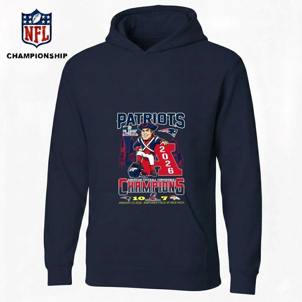 Patriots AFC Champions 2026 Patriots 10 Broncos 7 Shirt
