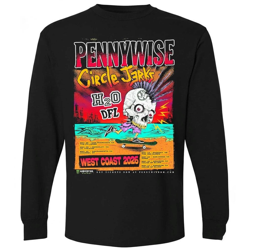 Pennywise x Circle Jerks West Coast 2026 Venue Schedule Tour Dates Shirt