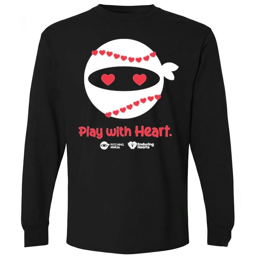 Pitching Ninja Play With Heart Shirt