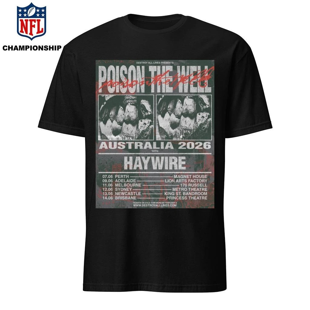 Poison The Well Live Concert Poster At Magnet House In Perth Australia On June 7 2026 Australia Tour Shirt