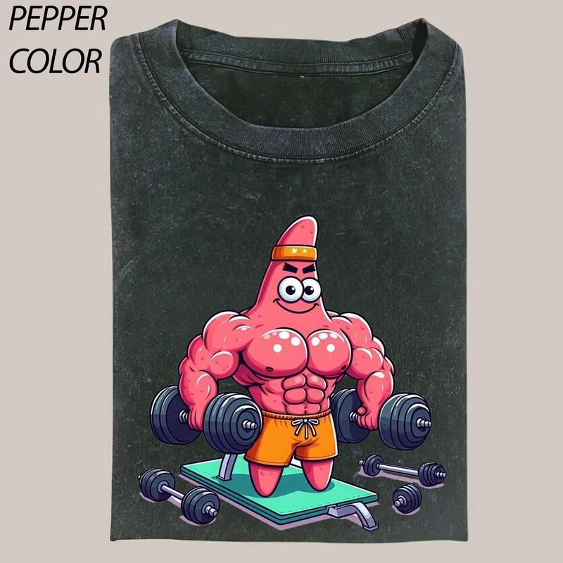 pongeBob SquarePants T-shirt, Camiseta Academia Gym T-Shirts, Drip Cartoon Graphic Tee, Funny T-shirt, Unisex Movie Shirt...