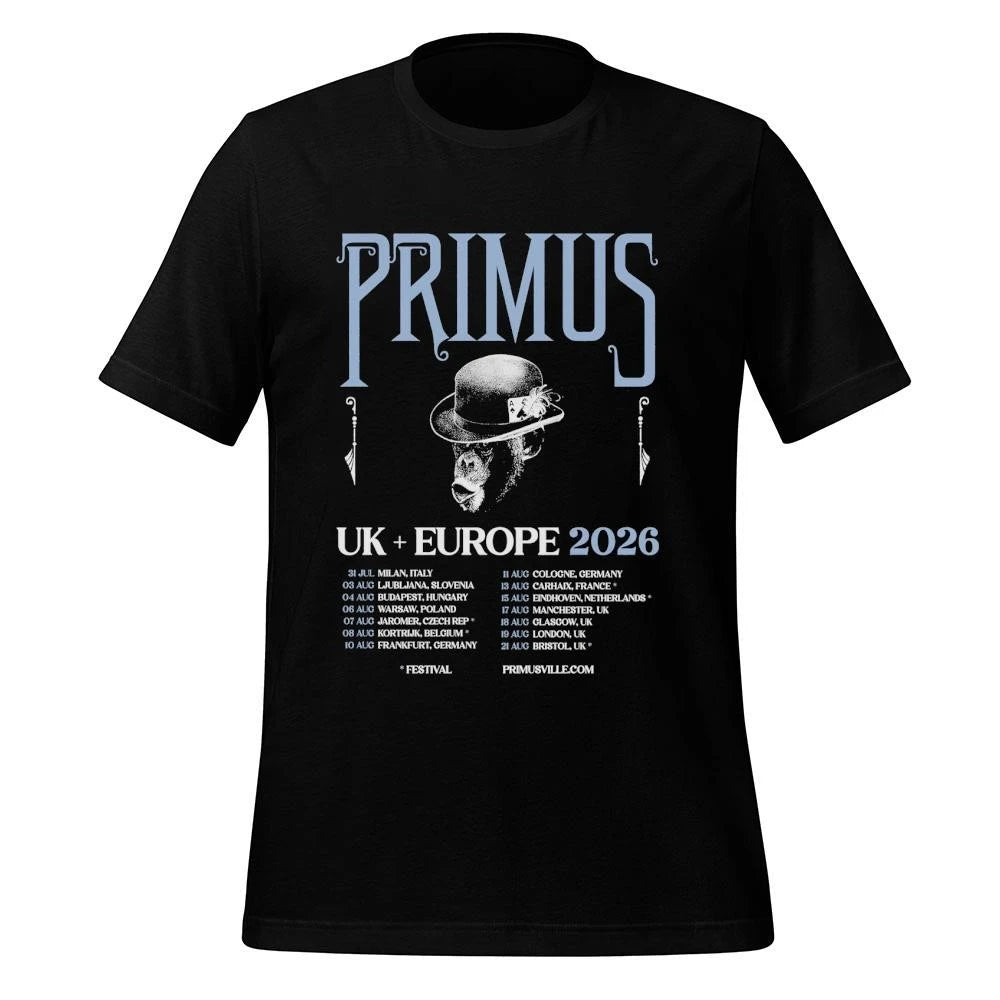 Primus UK And Europe 2026 Tour Venue Dates Schedule Shirt