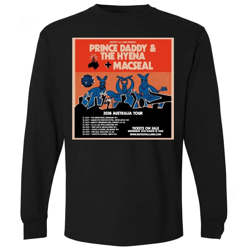 Prince Daddy &amp; The Hyena, Macseal 2026 Australia Tour Poster