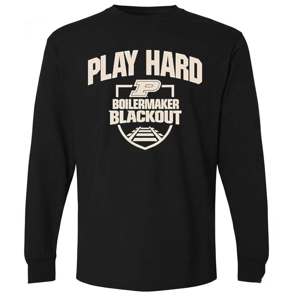 Purdue Boilermakers Basketball Blackout Play Hard 2026 Shirt