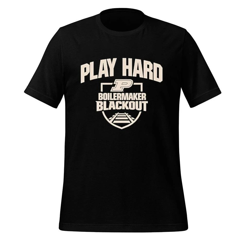 Purdue Boilermakers Basketball Blackout Play Hard 2026 Shirt