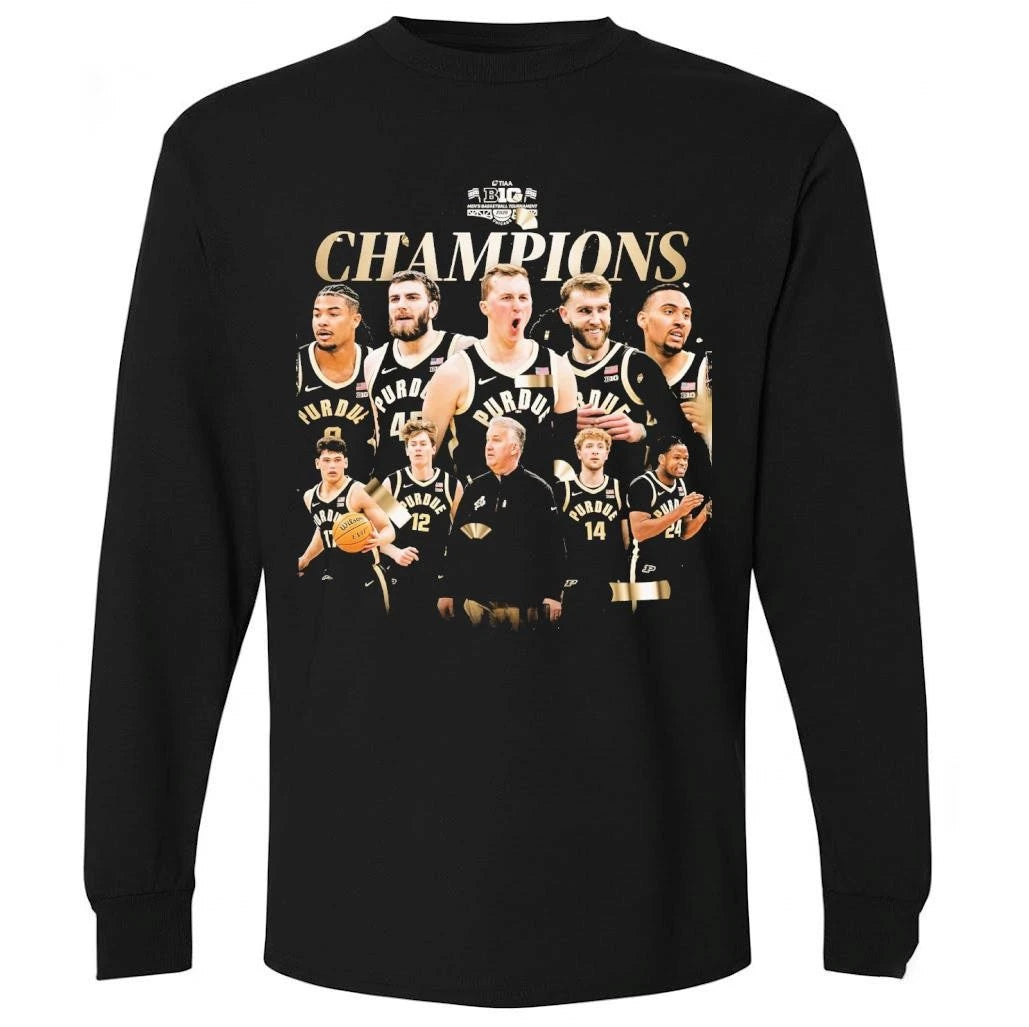 Purdue Boilermakers Men’s Basketball 2026 Big Ten Tournament Champions Poster Shỉt